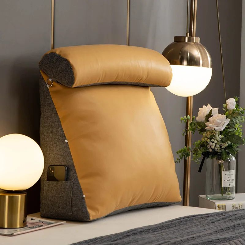 

Adjustable Triangular Bed Back Cushion Waterproof and Comfortable Technology Cloth Practical Backrest Cushion Support The Waist