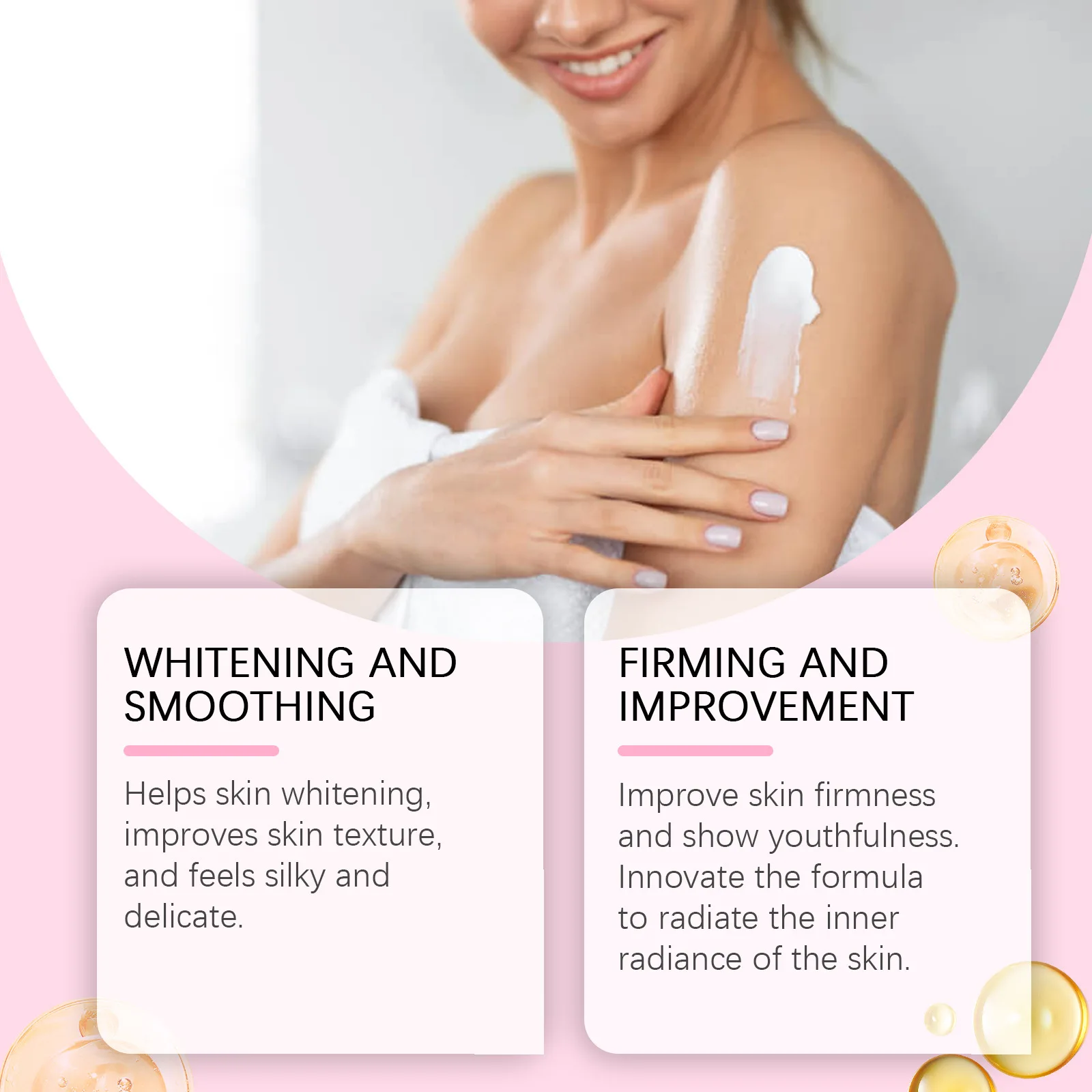 Glutathione Body Lotion Whitening Hydrating Nourishing Even Tone Improving Dry Rough Dullness Lightening Rejuvenating Body Cream