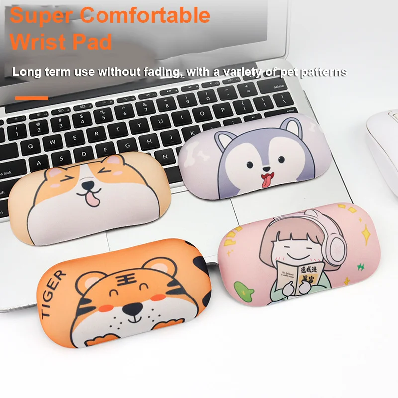 2024 New Wrist Rest Mouse Pad For Computer Laptop Arm Rest Support  Desk Ergonomic Cute Kawaii Animals Silicone Soft Hand Pillow