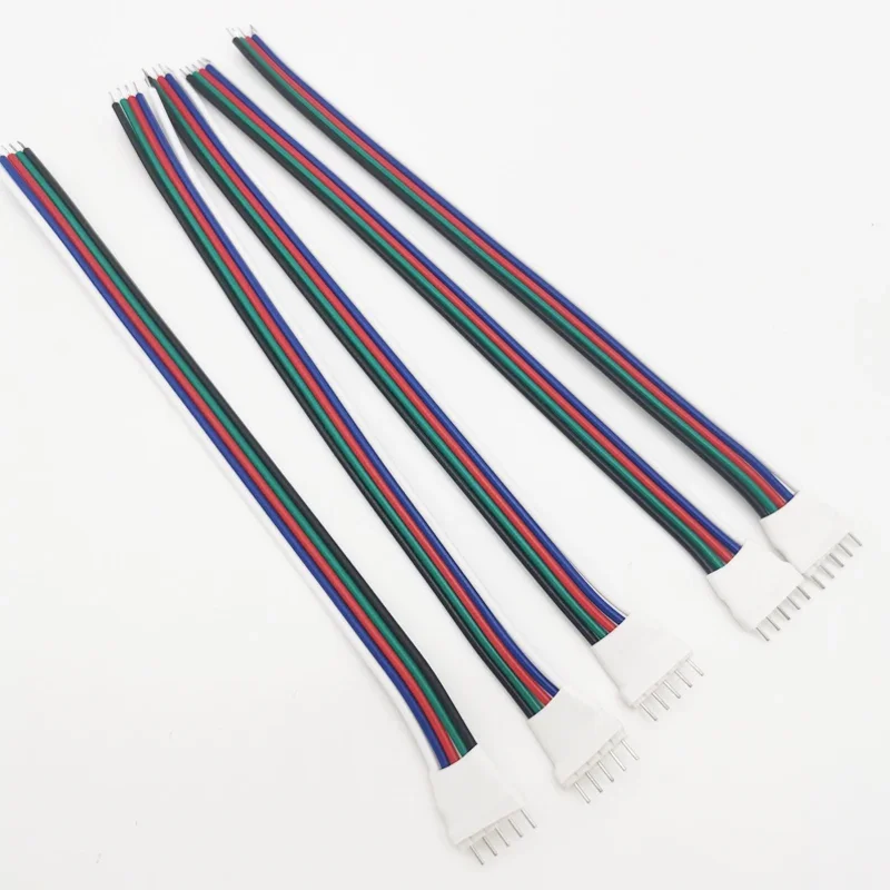 5 Stks/partij 4Pin 5Pin 6Pin Rgb Rgbw Rgbcct Rgbcw Sluit Kabel Stopcontact Mannelijke Aansluiten Draad Voor 5050 Rgb Rgbw led Strip Licht
