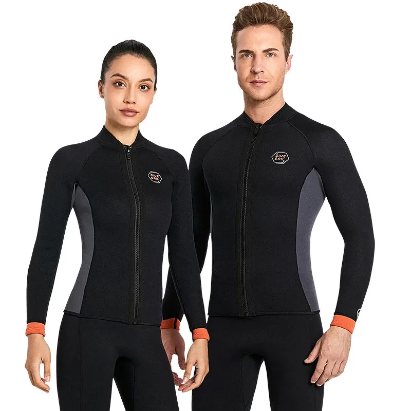 DIVE & SAIL – combinaison de plongée en néoprène, 3mm, pour hommes et femmes, veste, pantalon, professionnel