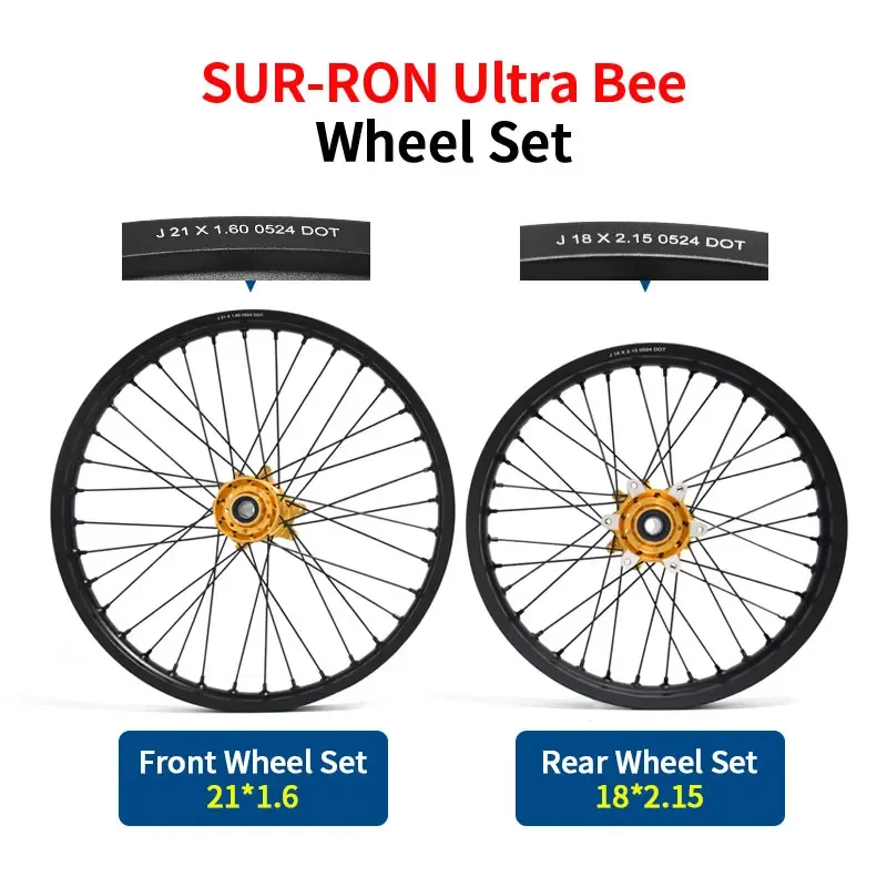 

Переднее колесо для SURRON Ultra Bee: комплект задних колес 21*1,6: 18 * внедорожный диртбайк велосипед аксессуары для мотоцикла