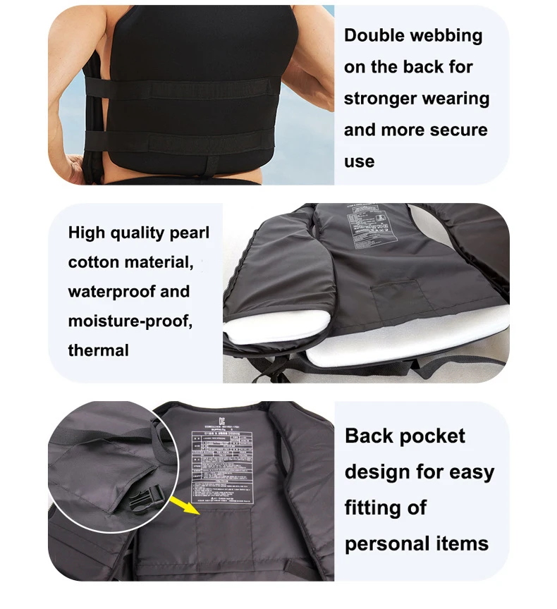 Life Jacket Adult Professional Super Buoyancy Surf Vest Water Sports Kayak Motorboat Drifting Vest Rescue Lifeguard Life Vest