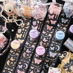 Journamm 50mm*2m PET Aesthetics Butterfly Tapes DIY Scrapbooking Art Collage Photo Album Waterproof Tapes Creative Stationery