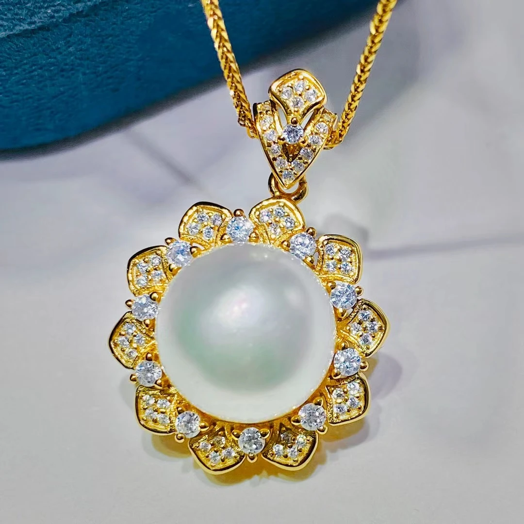 

Подвеска из стерлингового серебра 925 пробы, базовые крепления, фурнитура, детали, аксессуары для жемчужных бусин диаметром 11-12 мм