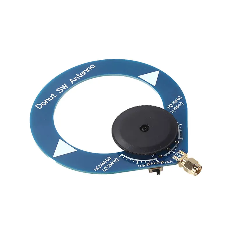 

Blue Donut SM Antenna Mini Loop 4 МГц-24 МГц 50 Ом Коротковолновая антенна с разъемом SMA для малахитовых радиостанций"