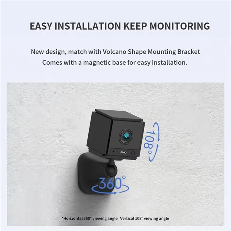 3CGRO-Smart Home Automation Mini Wifi Surveillance Camera 1080P HD Recorder Baby Monitor Protection