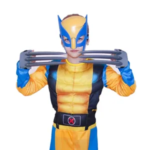 Wolverine Cosplay Kostüm Çocuklar için, Cadılar Bayramı, Noel, Çocuk, Kahramanlar, Kostüm, Maske, Lüks, Film, film, Yılbaşı gecesi 6 Büyük satış, süslü cadılar bayramı, çocuk, kız, no. 2