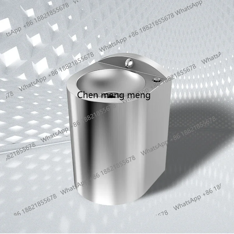 

X Stainless steel, column basin, floor-to-ceiling cylindrical sink, outdoor bathroom, integrated sink