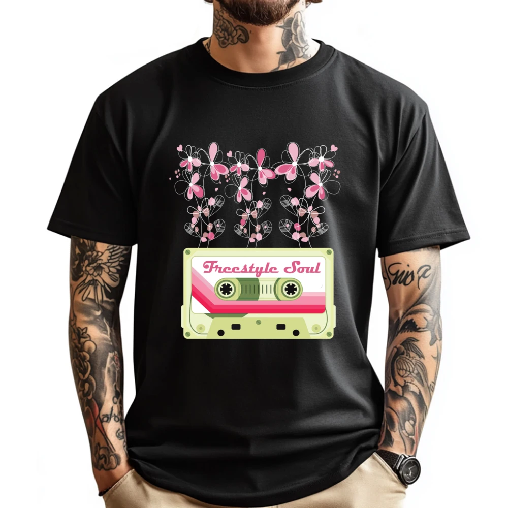 

Freestyle Soul 80s Dance Music Floral Cassette Cute Oversized T Shirt Luxury T-Shirt Crazy Funny Shirts