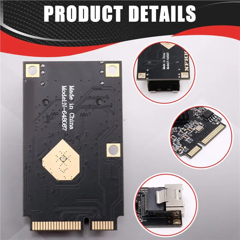 Well Made-Mini Pcie To 4-Port 6Gbps For SATA SFF-8087 Expansion Card Straight Through For MINI Pcie Wifi ASM1064 Chip Not For SA