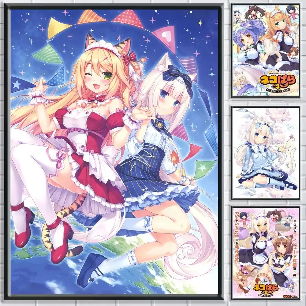 Anime Girl N-nekopara juego Maid Poster HD impermeable Ideal para el hogar Oficina dormitorio gran regalo