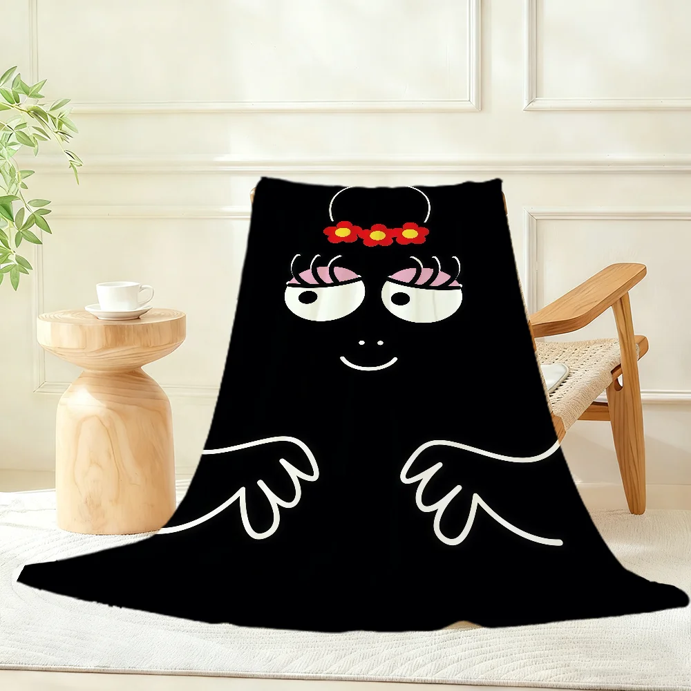 Cartoon Cute B-Barbapapas Blanket Throw Super Cosy Plush Living Room Sofa Couch Childish Birthday Gifts