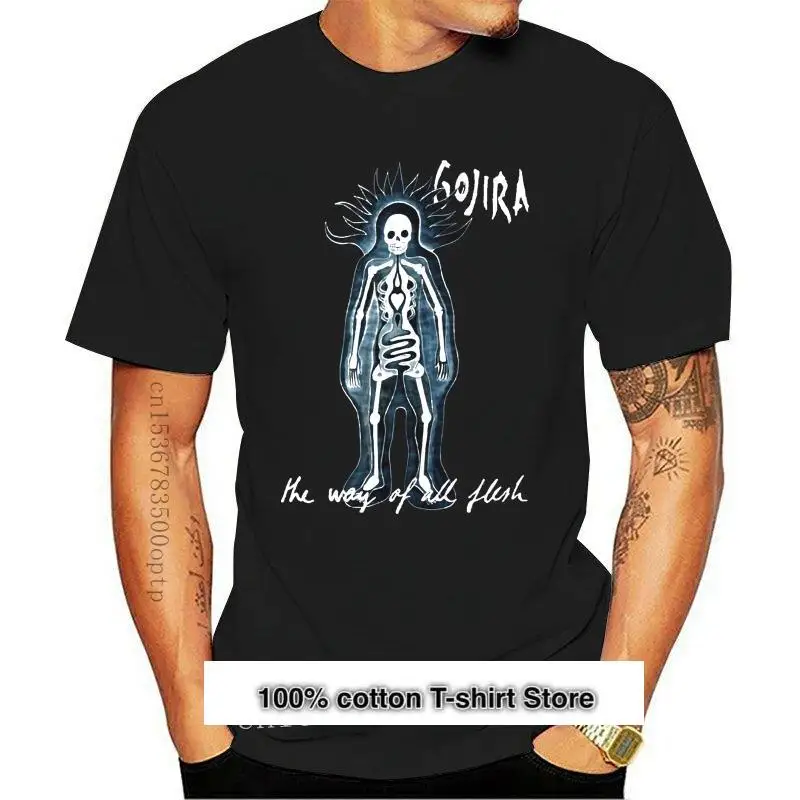 Gojira-Camiseta negra de The Way Of All flcarne para hombre, póster de arte, talla s-xxl, para jóvenes de mediana edad