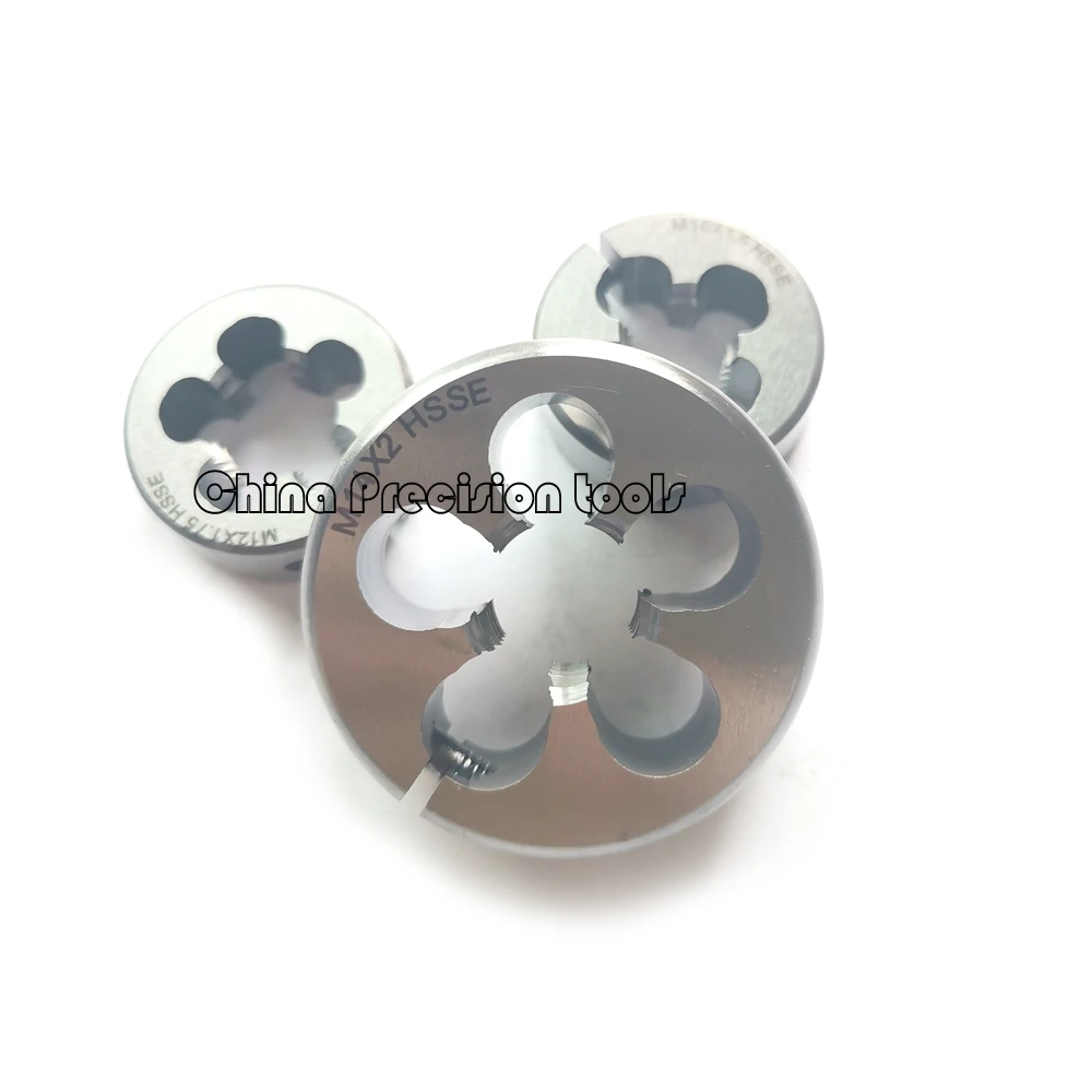 HSSE Round Split Die Adjustable thread dies M2 M2.2 M2.3 M2.5 M2.6 M3 M3.5 M4 M4.5 M5 M5.5 M6 M7 M8 M9 M10 M12 14 M16 for steel