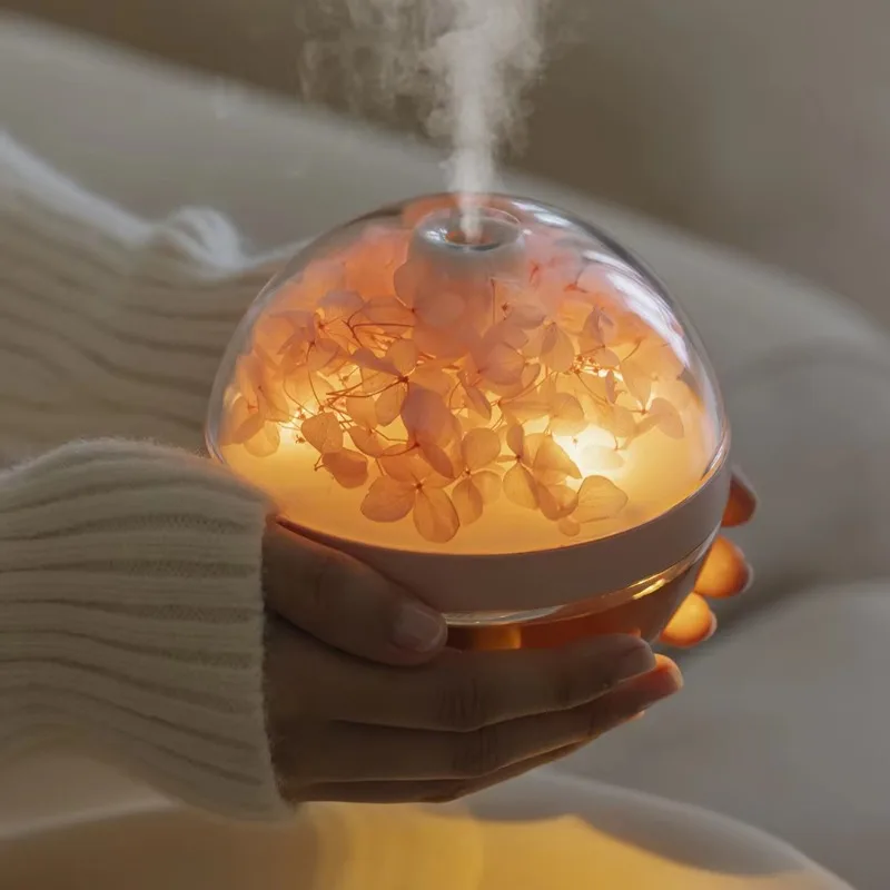 

Humidifier Eternal Flower 270ml Romantic Warm Light Ultrasonic Air Spray Diffuser