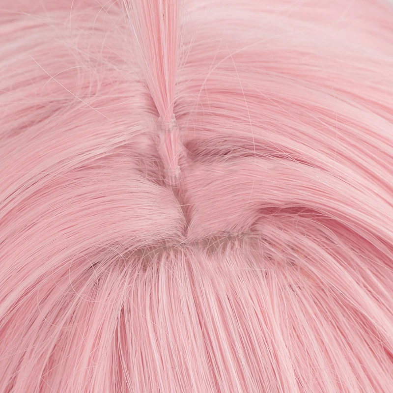 L-email wig Synthetic Hair Game Wuthering Waves Encore Cosplay Wig Pink Mixed White Color Cos Wigs For Women Heat Resistant Wig
