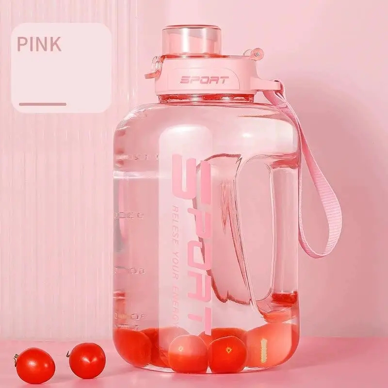 2.5l سعة كبيرة زجاجة ماء رياضية كوب بطن كبير دلو الفضاء المحمولة جديد طالب الرياضة البلاستيك كوب ماء طن طن Bo U2o9