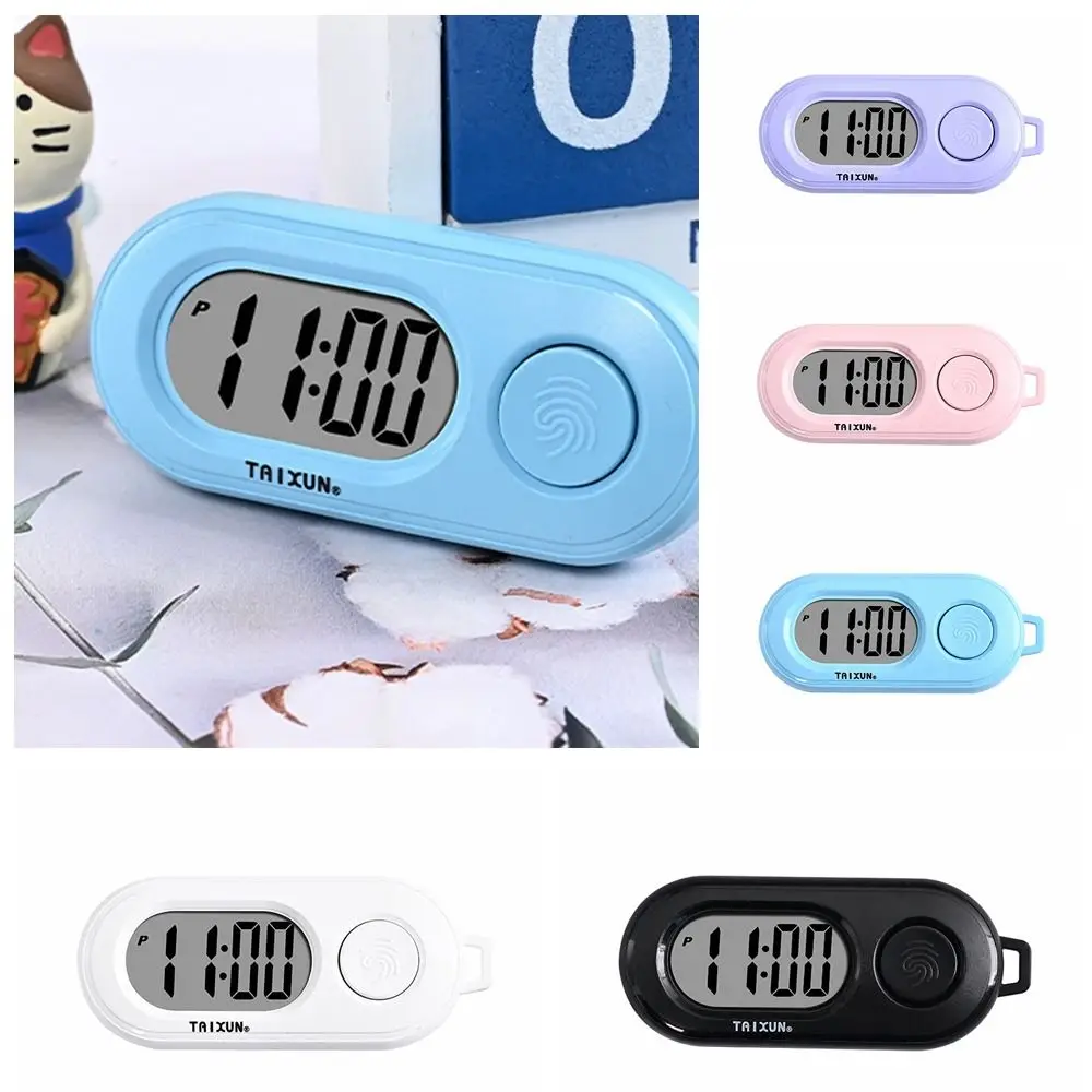 

Key Display Digital Electronic Clock Keychain Oval Watch Portable Electronic Watch Keyring ABS Small Mini LED Digital Clock