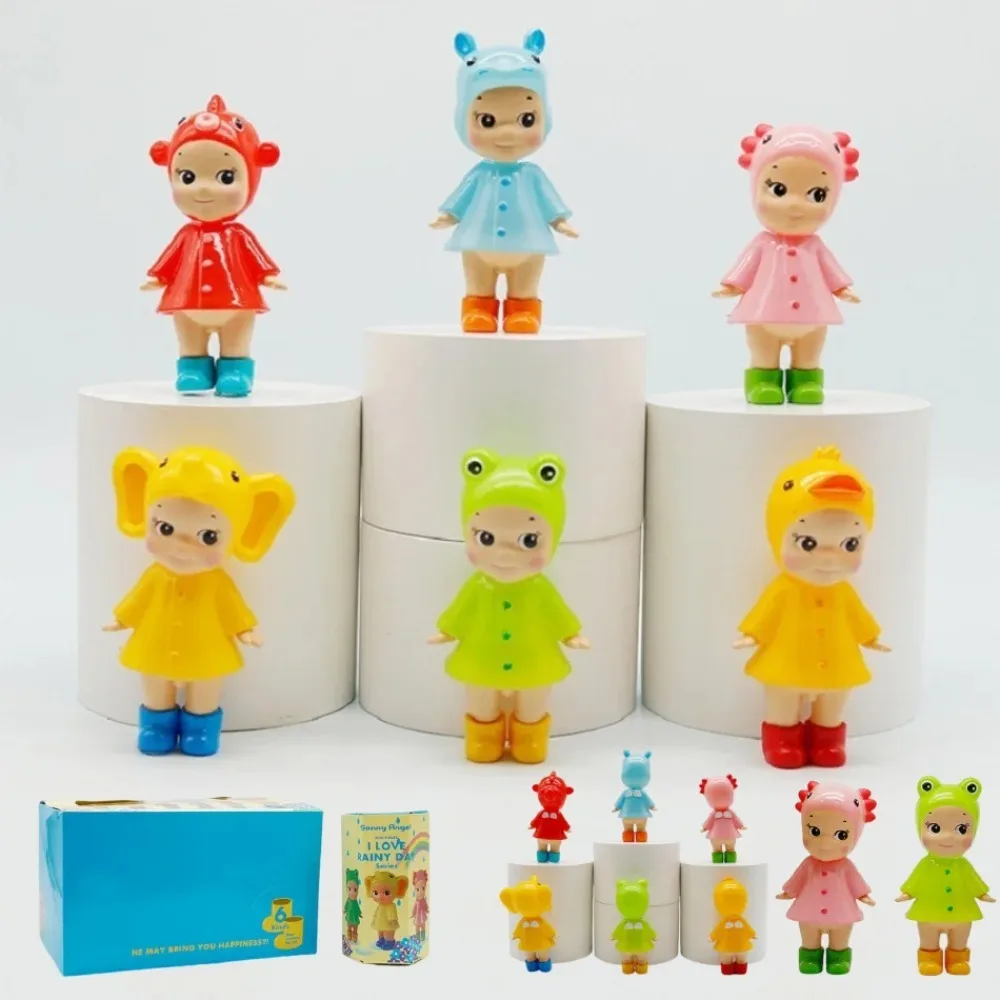 

Sonny Angel Mini Figure I Love Rainy Day Series Toy For Girl Mystery Blind Box Frog Duck Goldfish Hippopotamus Decoration Gift
