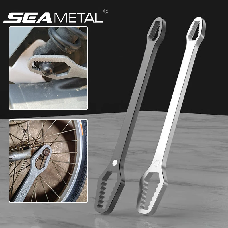 SEAMETAL 3-17mm 8-24mm Universal Torx Wrench Self-tightening Adjustable Glasses Wrench Board Double-head Torx Spanner Hand Tools