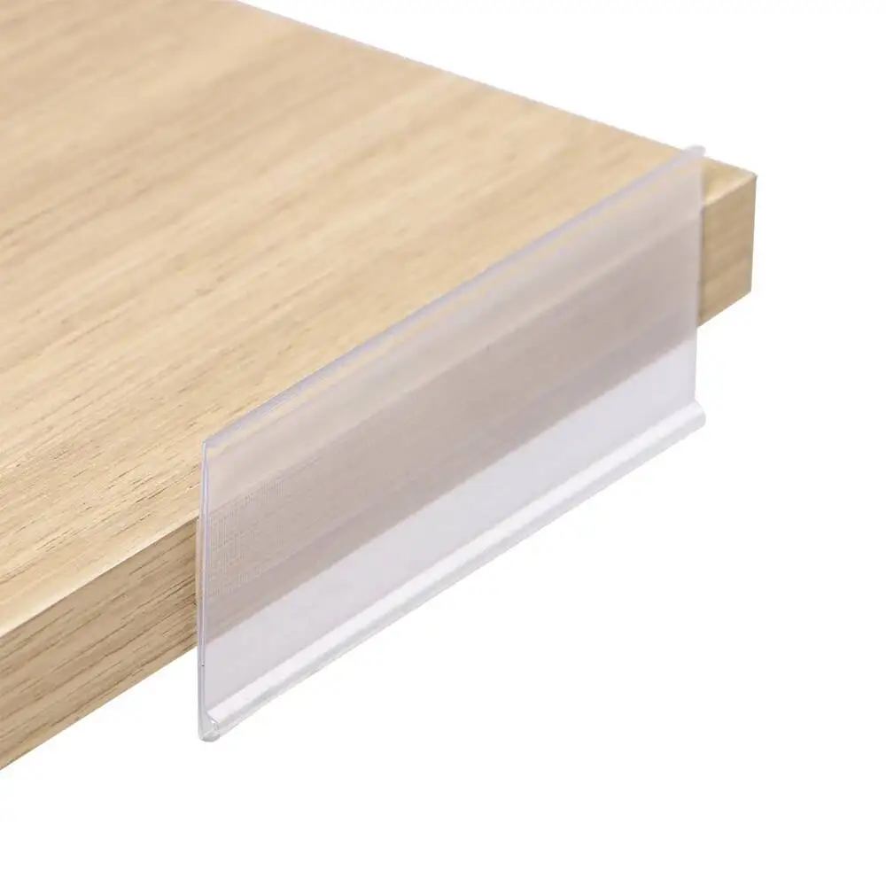 

40 шт. самоклеящихся держателей для этикеток на полки, прозрачные рамки-клипсы для ценников и карточек, для сканирования и демонстрации товаров