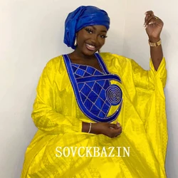 Original Bazin Riche Long Dresses For African Women Party Wedding Clothing Top Quality Basin Brode Dashiki Robe Evening Gowns