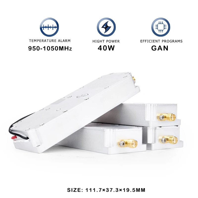 Módulo antidrones, sistema de defensa, Detector de Radar, 40w, 950-1050MHz, 900M, GAN Autel Mavic 3, FPV, UAV, RF