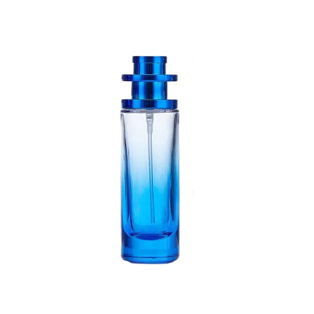 Garrafa de perfume de vidro recarregável portátil, tipo imprensa, recipiente cosmético elegante, 20l/30ml, pulverizador líquido vazio, viagem