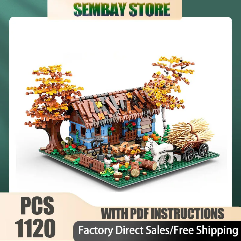 

Городской вид на улицу Moc, строительные кирпичи, модульная модель старого фермерского дома, технологические блоки, рождественские игрушки «сделай сам», строительные праздничные подарки