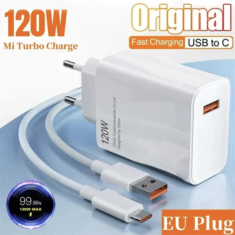 New European Standard Original Charger 67W 120W Suitable for Xiaomi Mobile Phone Charging Head MAX F