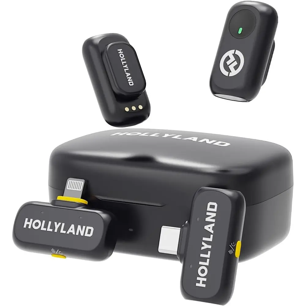 Wireless Mini Microphone for iOS and Android, 48kHz/24-bit, 3-Level Noise Reduction, Compatible with YouTube, Podcasts, and Vide