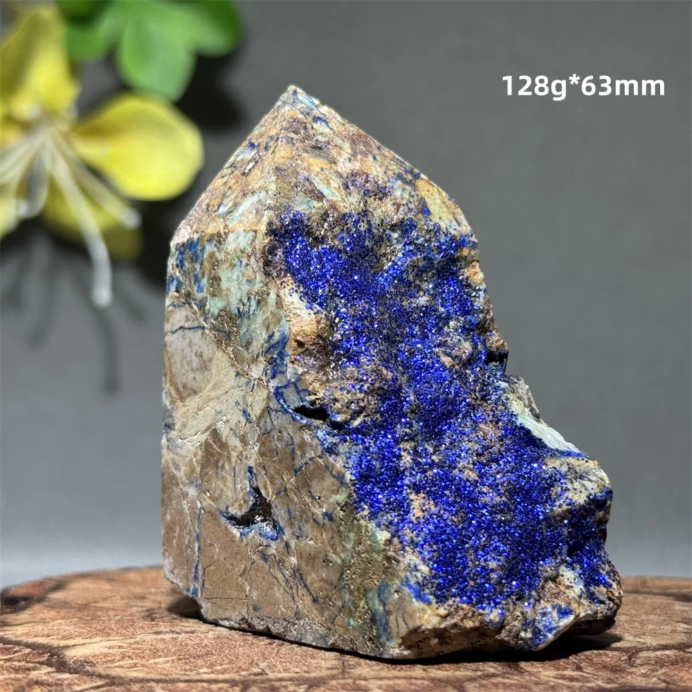 الياقوت المعدني الطبيعي الأزرق الفوسفور خام مسلة ديكور المنزل الريكي شفاء التأمل الروحي جمع الطاقة هدية #4