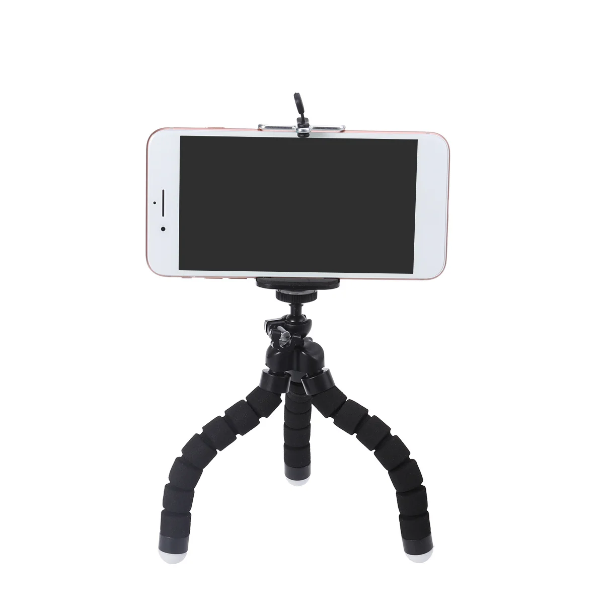 

Universal Black Selfie Stick Tripod 360 Rotation Big Mouth Clip Anti-Skid Pad Extendable Adjustable Stand for Phone Camera