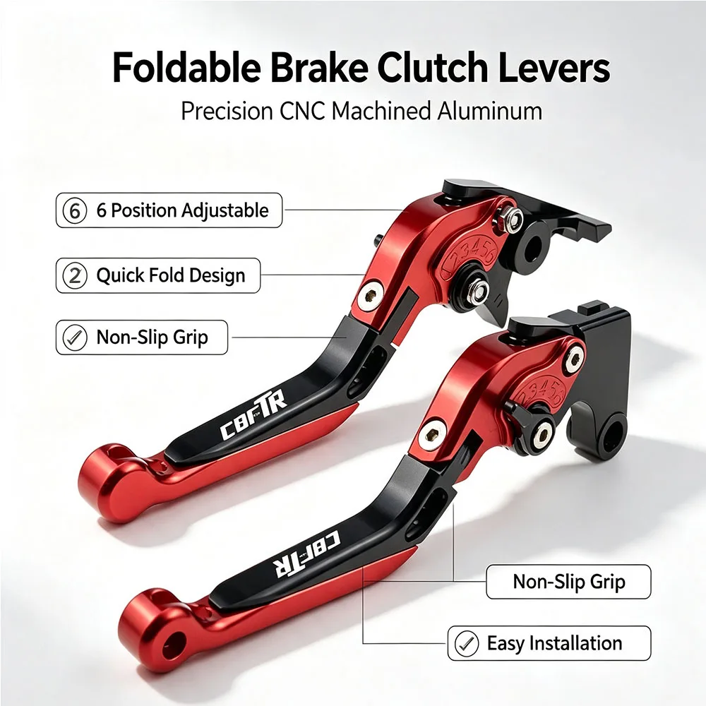 For Honda CBF190TR CBF 190TR All Years Motorcycle Brake Clutch Levers CNC Aluminum Adjustable Folding Extendable Pair Set Kit