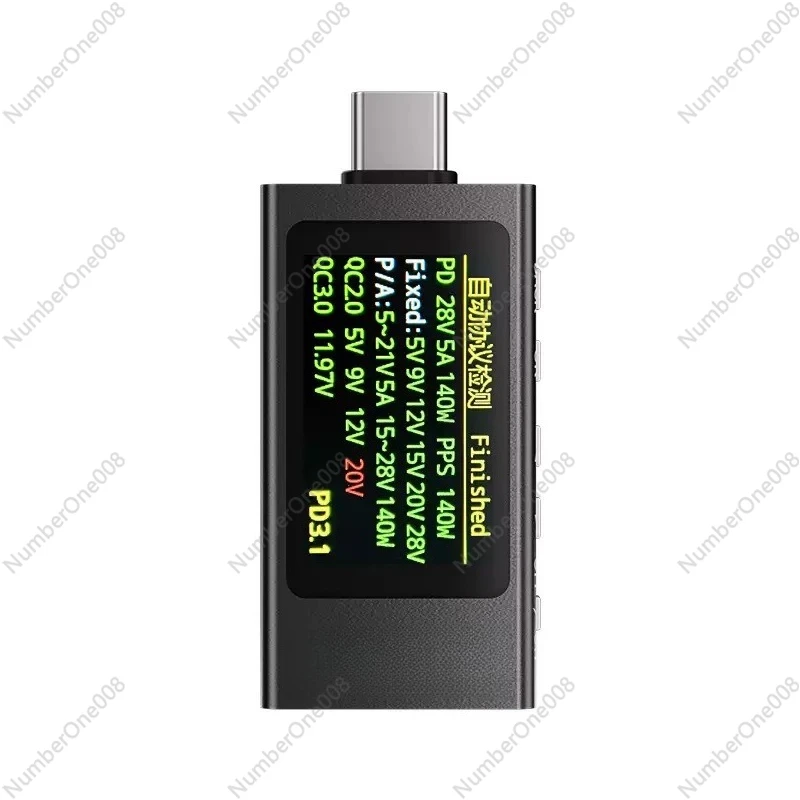 

USB-тестер KWS-X1 Type-C с функцией определения протоколов, цифровой мультиметр для измерения напряжения, тока и мощности