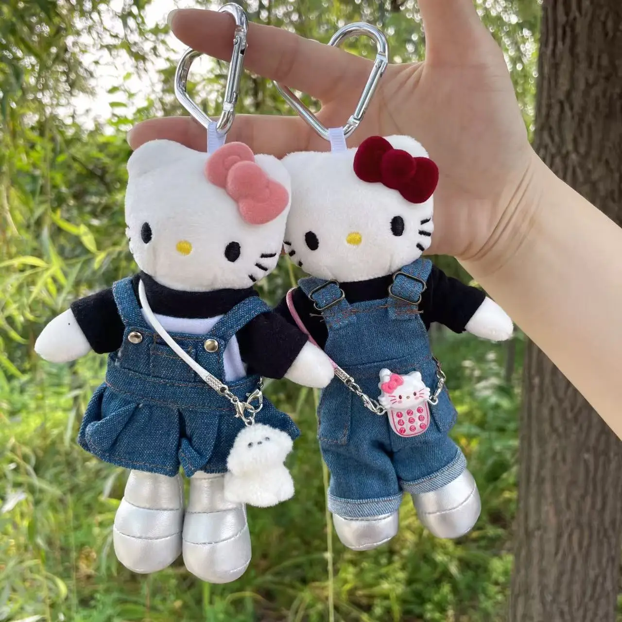 

16cm Anime Long Legs Hello Kitty Stuffed Dolls Plush Key Chains Backpack Hangings Valentine Graduation Birthday Gifts For Kids