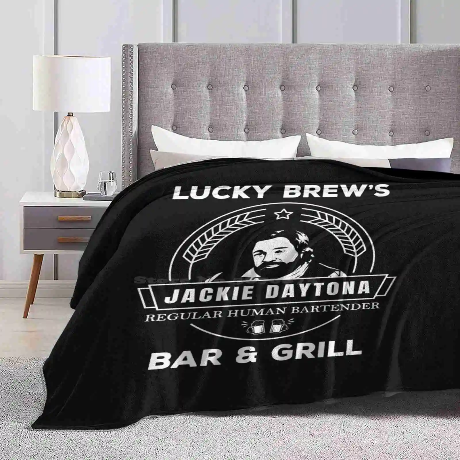 Jackie Daytona-Lucky Brew'S Bar And Grill Shirt-What We Do In The Shadows Top Quality Comfortable Bed Sofa Soft Blanket What We