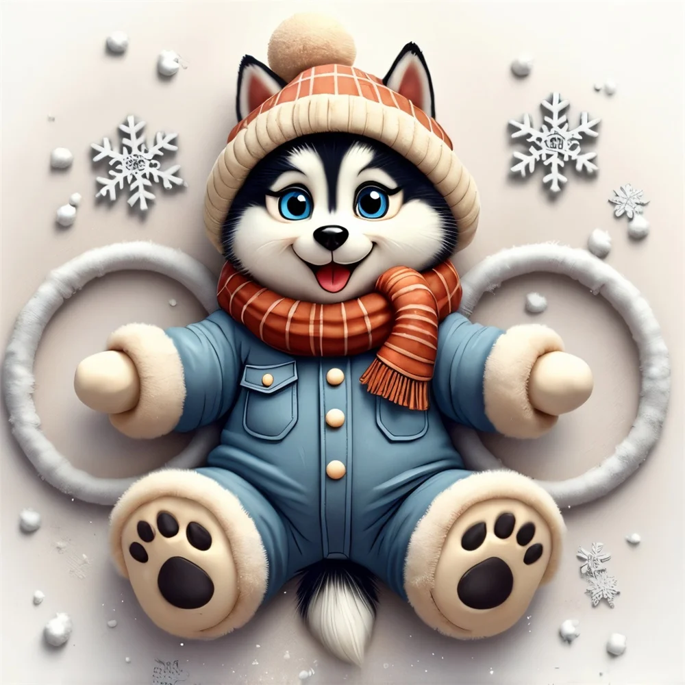 New Diamond Painting Dog Full Square Round Diamond Embroidery Sale Cartoon Wall Decor Picture Of Rhinestones