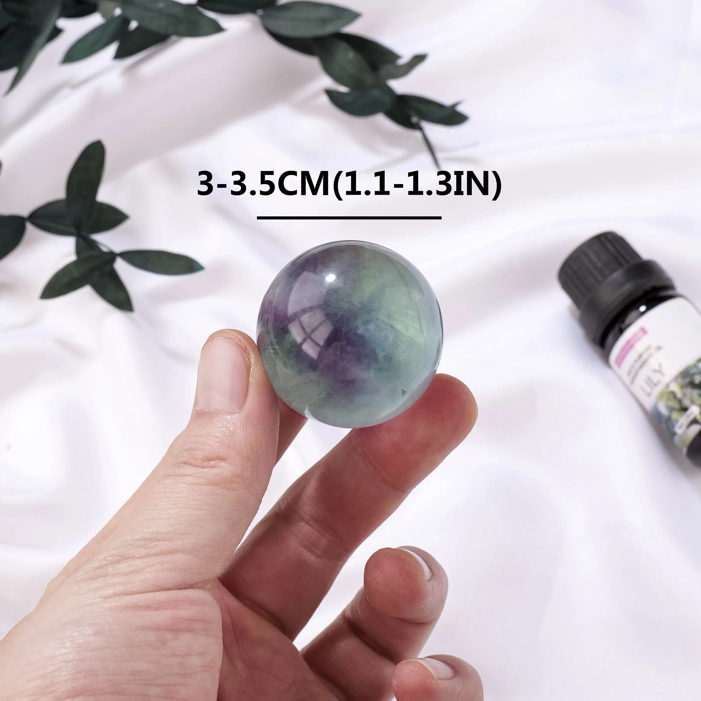 1PC Natural Polished Green Fluorite Crystal Sphere Healing Stone Quartz Gemstone Crystal Ball Home Decoration Gifts