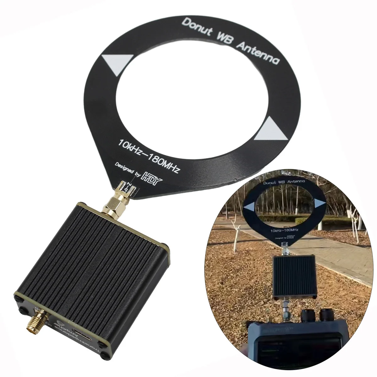 Miniamplificador de alta impedancia para Walkie Talkie, dispositivo de 10kHz-180MHz con convertidor de baja impedancia para Radio SDR