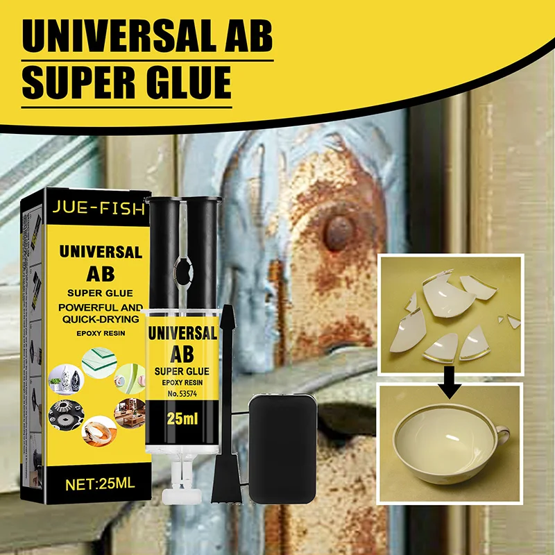 Super AB Adhesives Strong Liquid Epoxy Resin Adhesive Metal Glass Wood Repair Adhesives Quick-Drying Adhesives