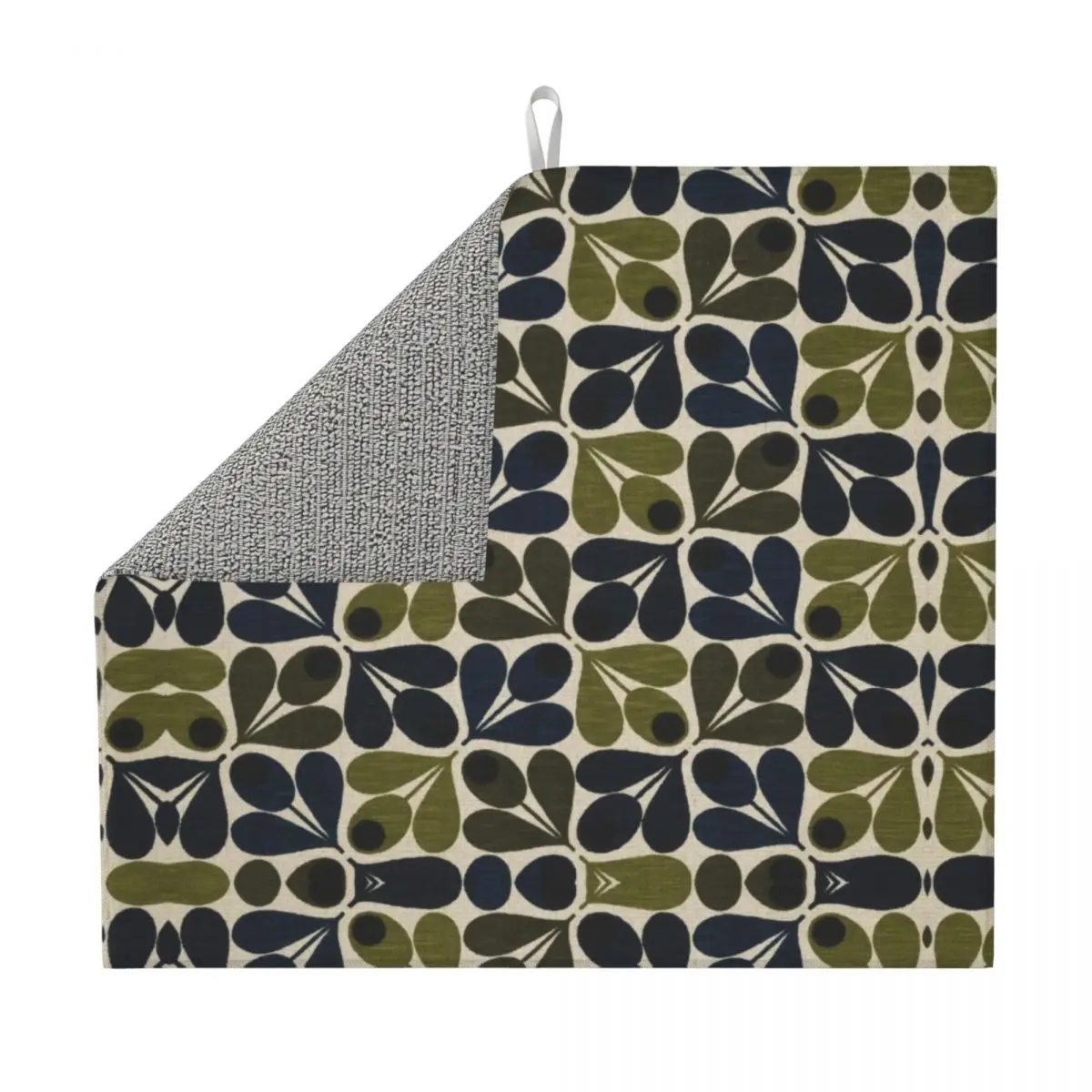 Custom Fast Dry Orla Kiely Scandinavian Flower Dish Drying Pad Microfiber Mid Century Abstract Drainer Mats for Kitchen