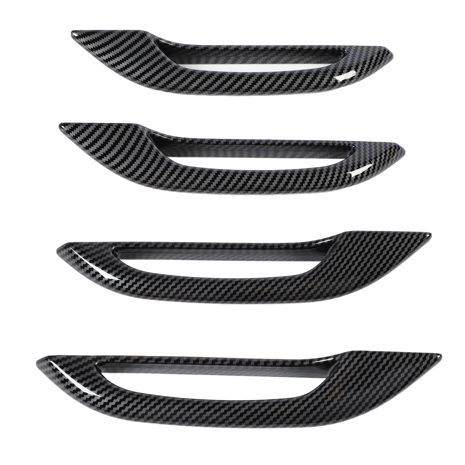 

4PCS Waterproof Self-Adhesive Door Handle Protective Stickers - Carbon Fiber Style - Compatible with Tesla Model 3 Highland 2024