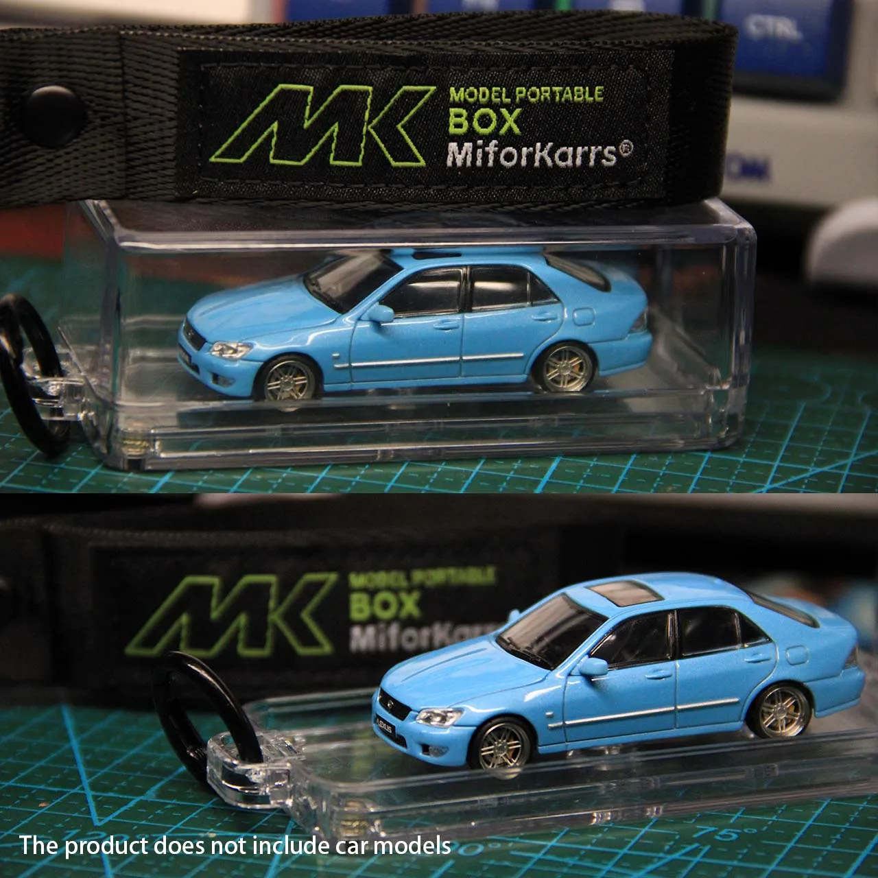 1/64 Automodell-Displaybox Modell tragbare Box kompatibel mit Hängestück, tragbare Aufbewahrungsbox und Schutzbox