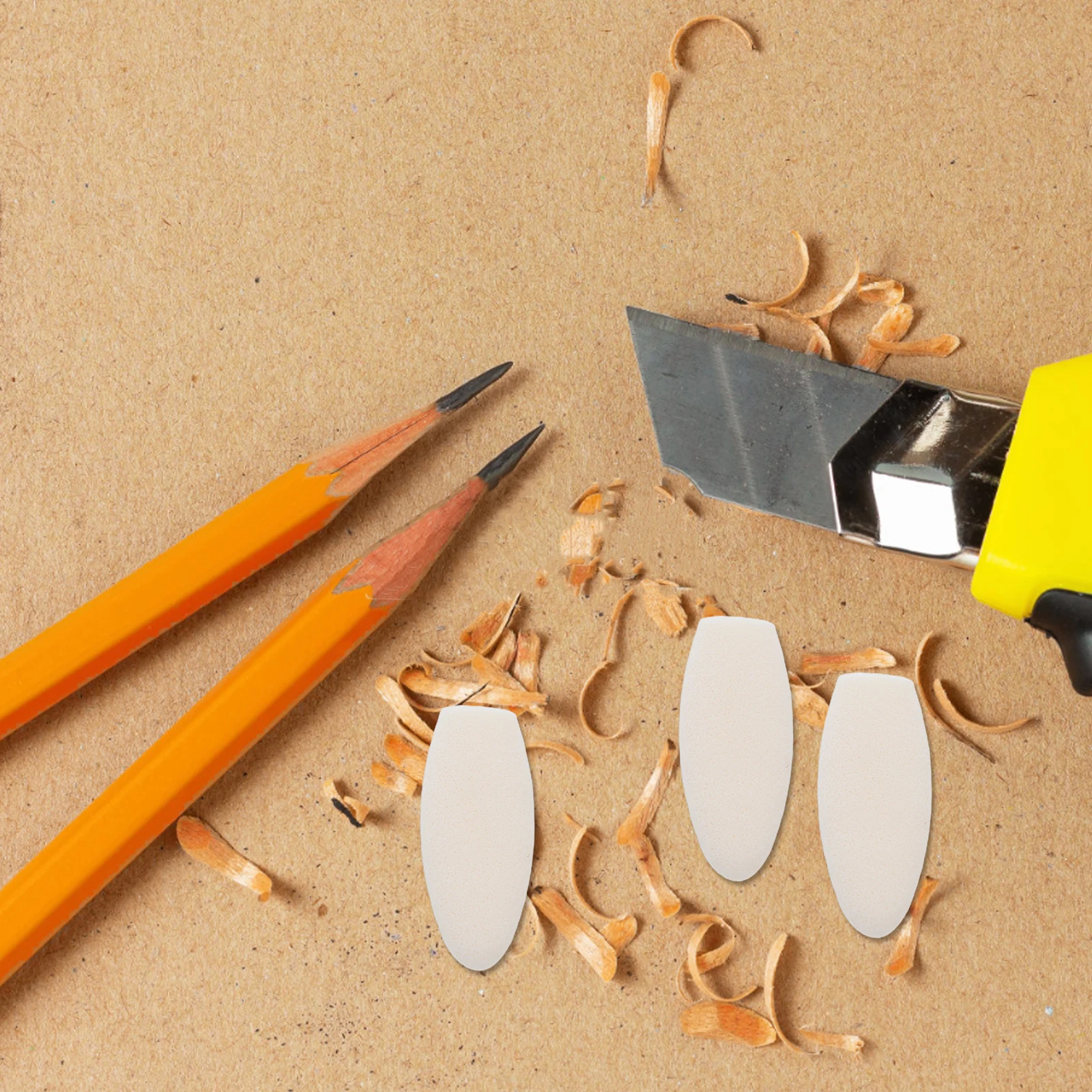 

40 Pcs Replace Cotton Head with Knife Erasers Craft Drawing Sponge Tools for Sketching Art Painting Correcting Boxed