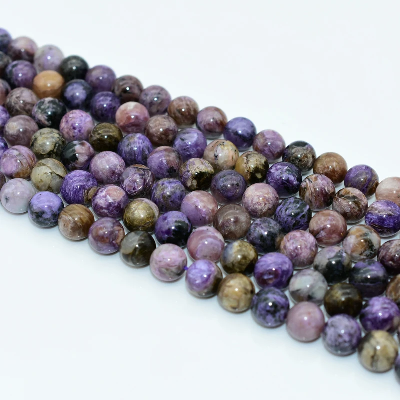 

Trade Insurance 8/10mm Grade AAA Natural Charoite Loose Beads