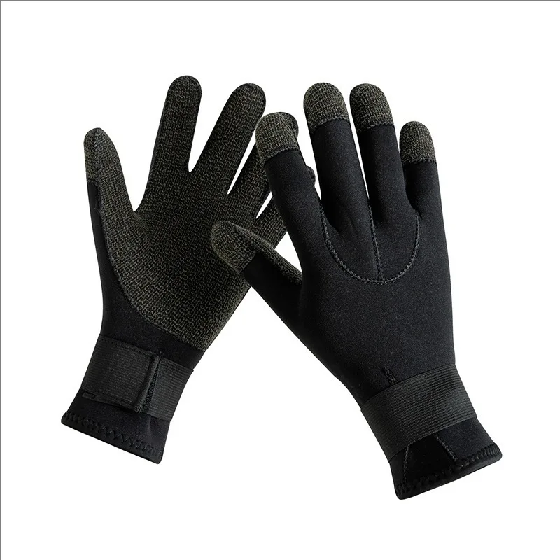 3/5mm Verdicken Kevlar Tauchen Handschuhe Kratzfest Fisch Jagd Warme Handschuhe Deep Dive Unterwasser Speerfischen Skifahren Handschuhe – Detail 20