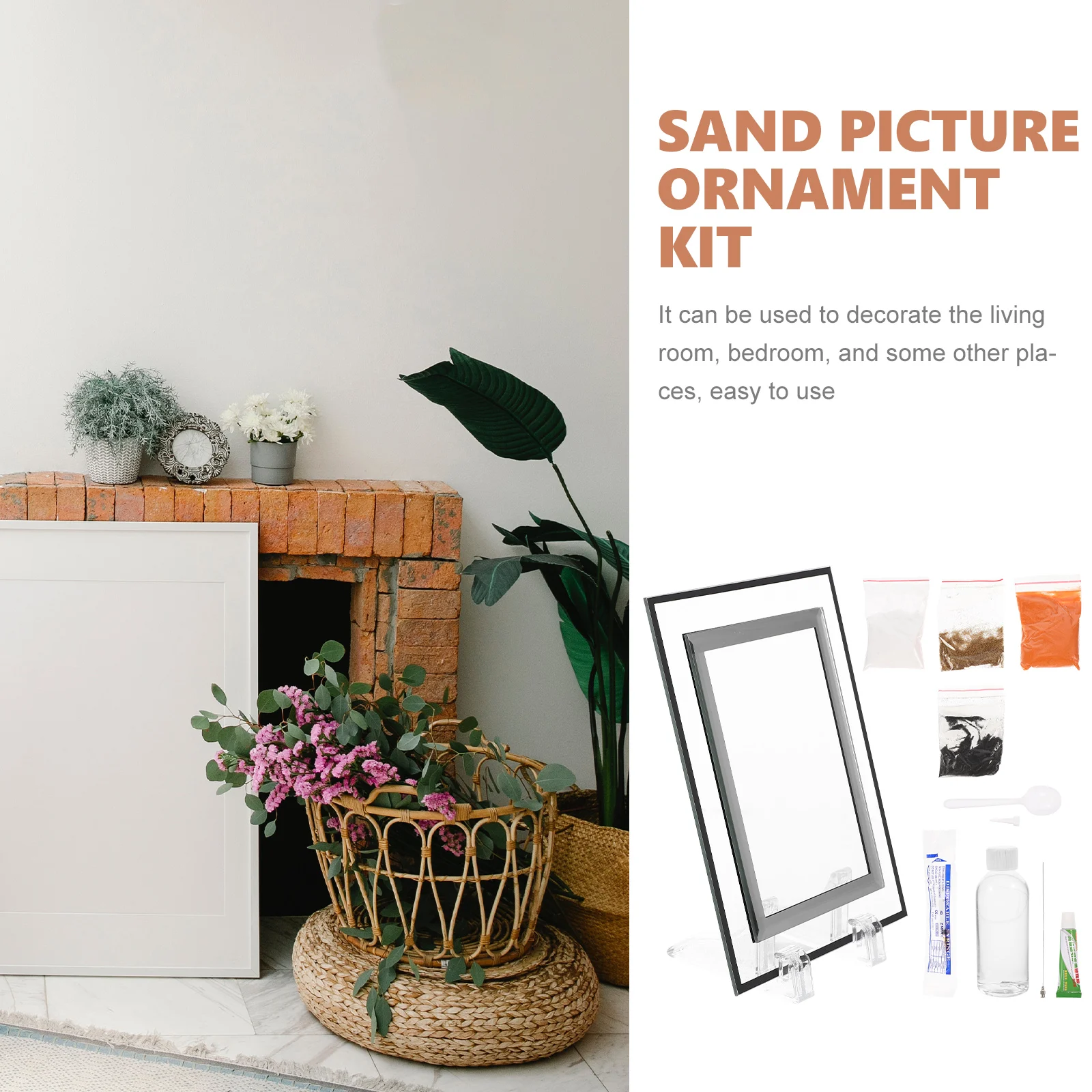 1 Set 3D Diy Material Kit Decor For Living Room Bedroom Office Desktop Ornament Painting Kit Landscape Art