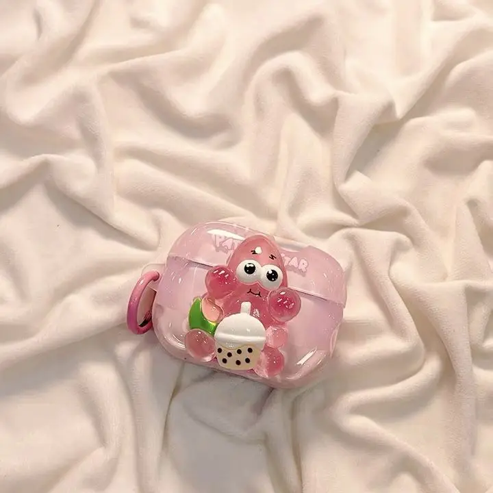 

3D SpongeBob SquarePants Large Star Case for AirPods Pro 3 Earphone Protective Cover for Airpods Pro2 Pro3 4 3 2 1 Pro